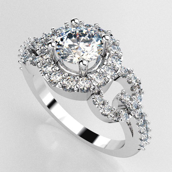 Attractive Flower Frame Fancy Cut Diamond Ring