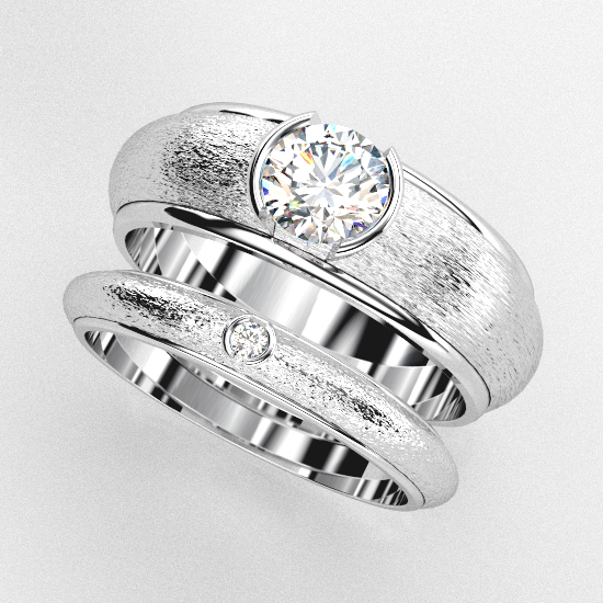 Solitaire Stylish Diamond Wedding Ring For Men