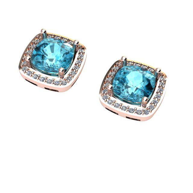 Gorgeous Blue Diamond Earrings For Women