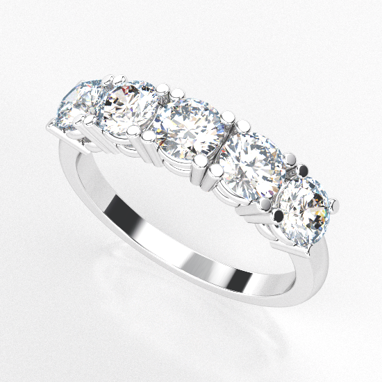 Smart 5 Diamon Fancy Cut Diamond Wedding Ring For Women