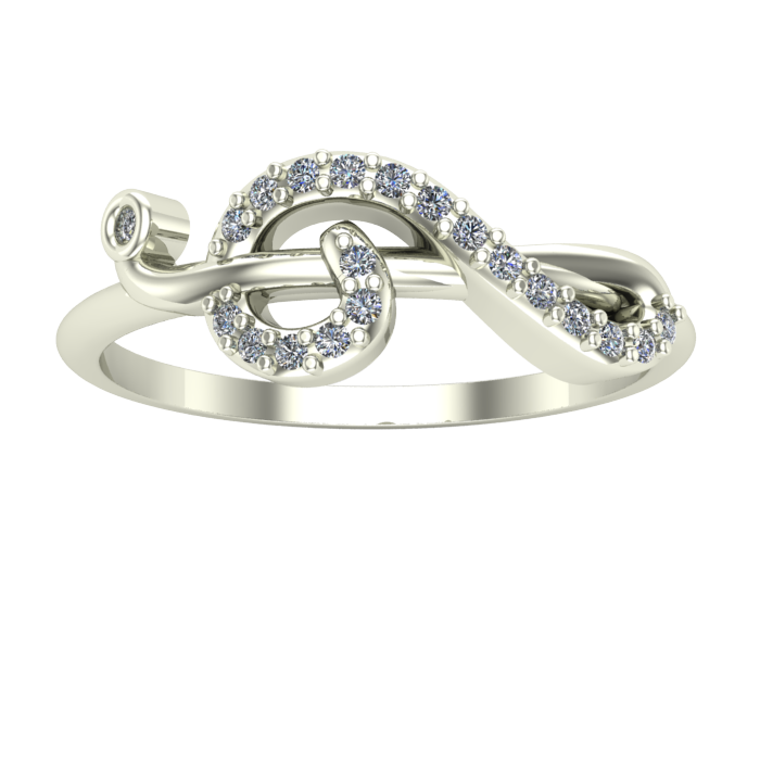 Treble Clef Diamond Ring 