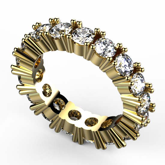 Fancy Cut Diamond Eternity Wedding Ring For Women