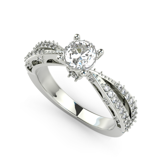 Round Cut Diamond Beautiful Engagement Ring For Women