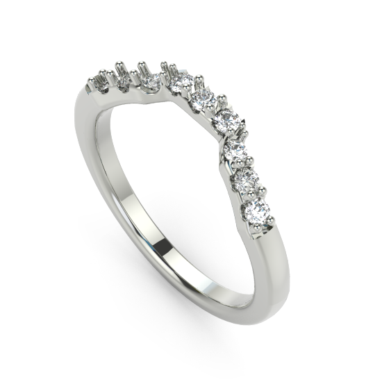 9 Round Cut Diamond Wedding Ring For Women