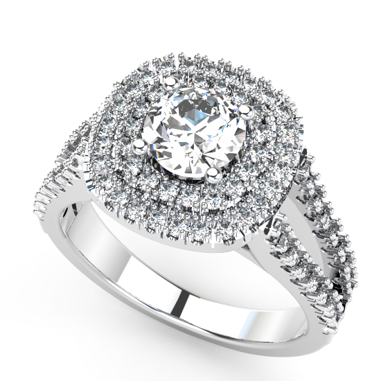 Royale Halo Brilliant Cut Diamond Ring