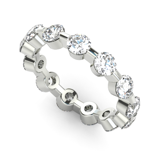 Round Cut Diamond Eternity Wedding Ring For Women