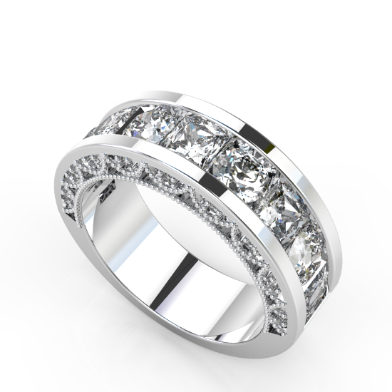 Designer Princess Cut Diamond Wedding Ring For Women