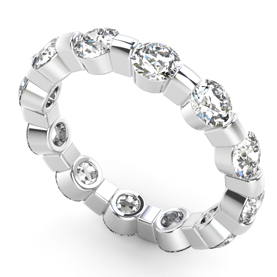 Round Cut Diamond Classic Eternity Wedding Ring