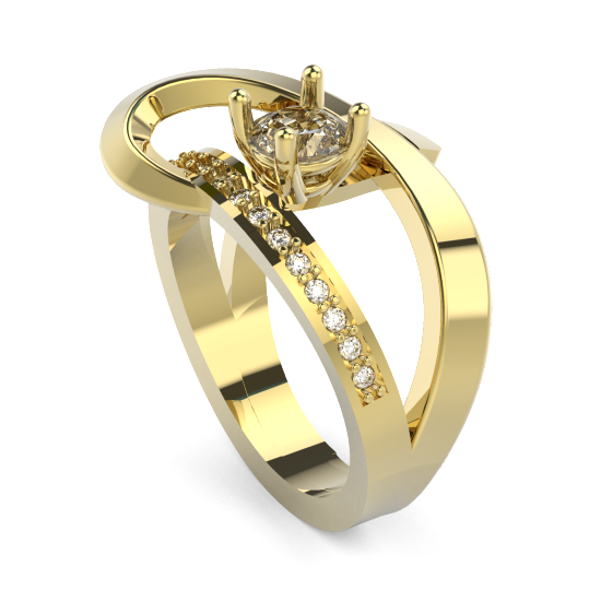 Diamond Ladies Fancy Cut Ring