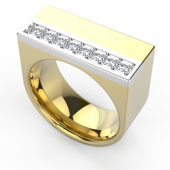 Smart Fancy Cut Diamond Classic Ring For Men