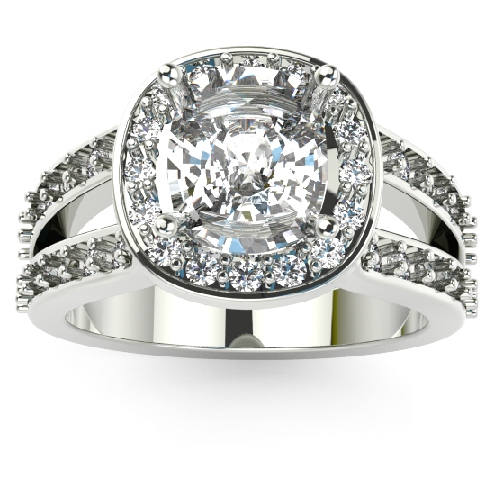 Attractive Brilliant Cut Diamond Engagement Ring