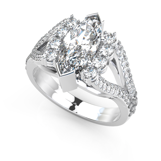 Royale Marquise Shaped Diamond Ring
