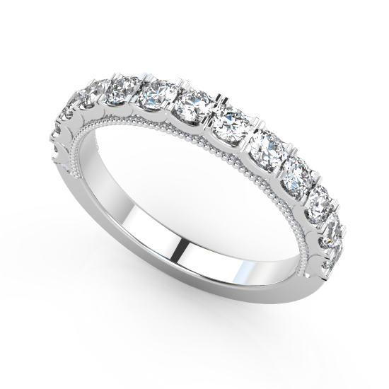 13 Diamon Round Cut Diamond Wedding Ring For Women