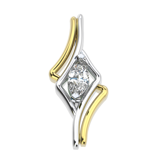 Cros Band Marquise Cut Diamon Pendant