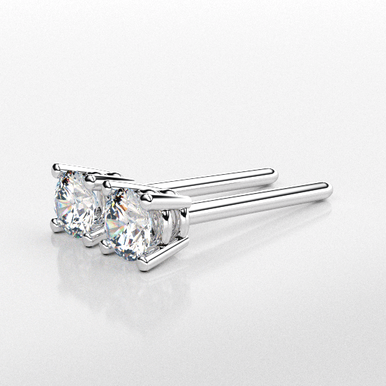 Elegant Flower Frame Fancy Cut Diamond Earring