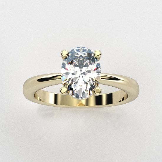 Solitaire Oval Cut Engagement Ring