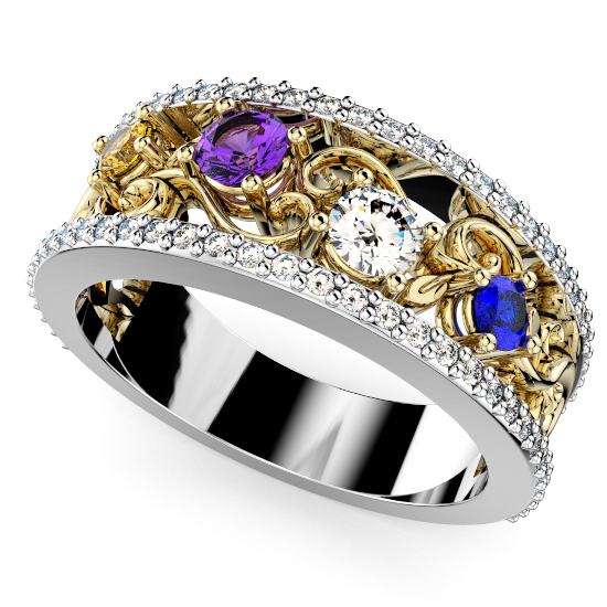 Royale Designer Color Stone Ring For Women