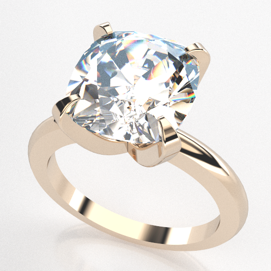 Elegant Cushion Cut Engagement Ring