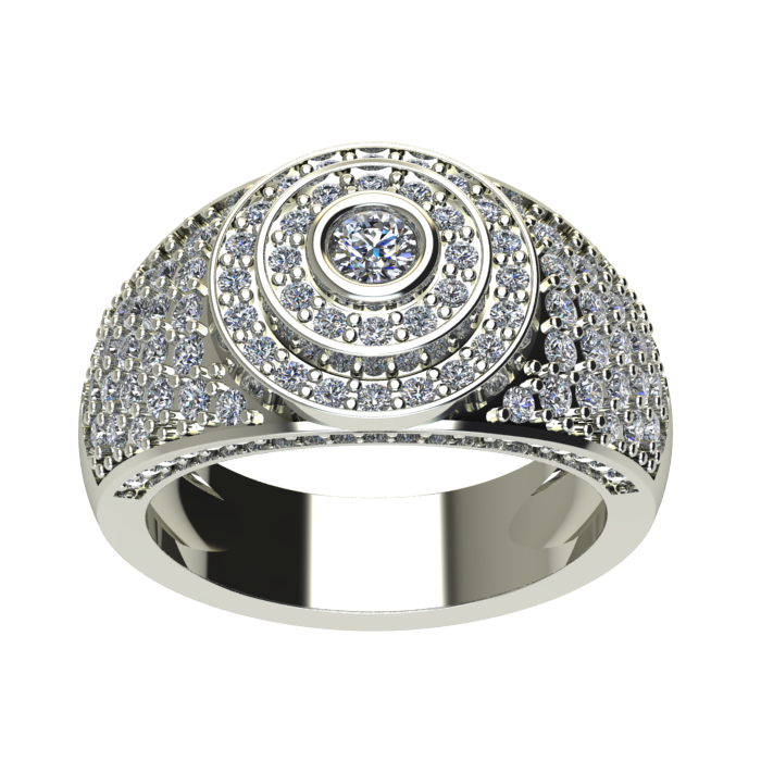 Designer Fancy Cut Diamond Ring For Men