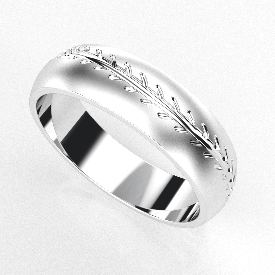 Smart Leaf Designed Wedding Ring For Men 