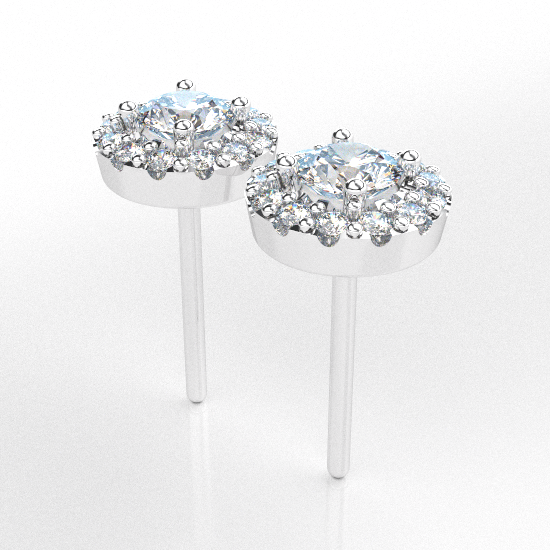 Royale Diamond Flower Frame Earrings For Women