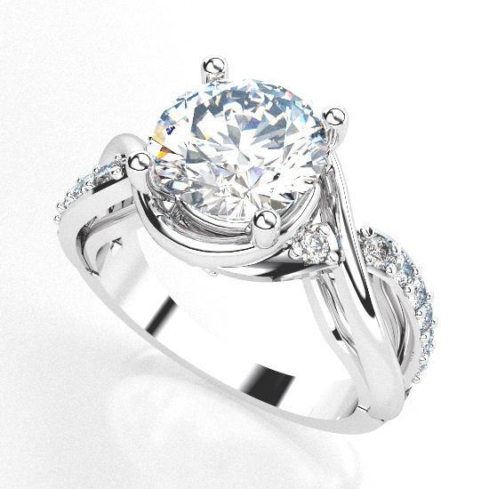 popular ladies brilliant cut engagement ring 