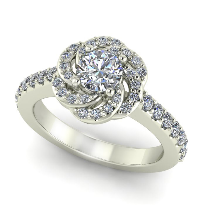 Flower Engagement Ring