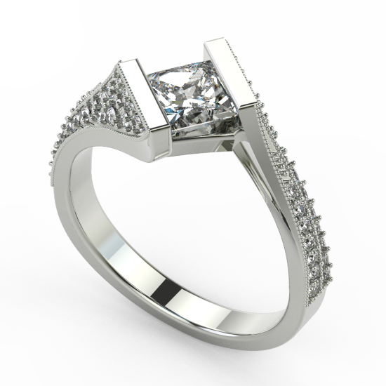 Princess Cut Diamond Engagement Ring For Women