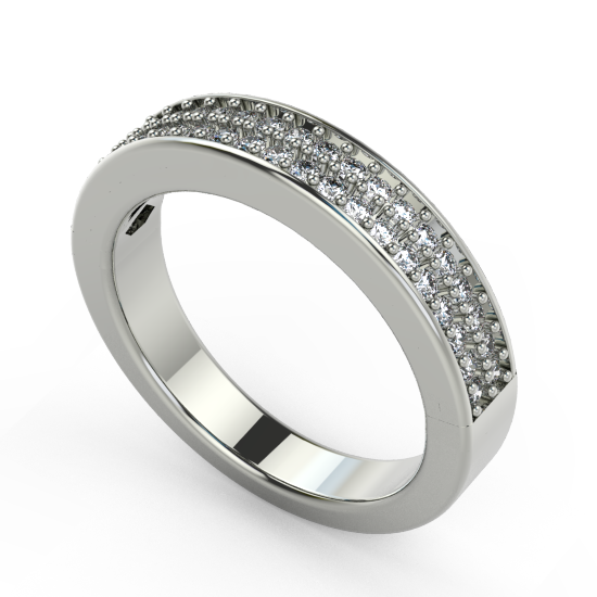 Smart Plain White Gold Wedding Ring For Women