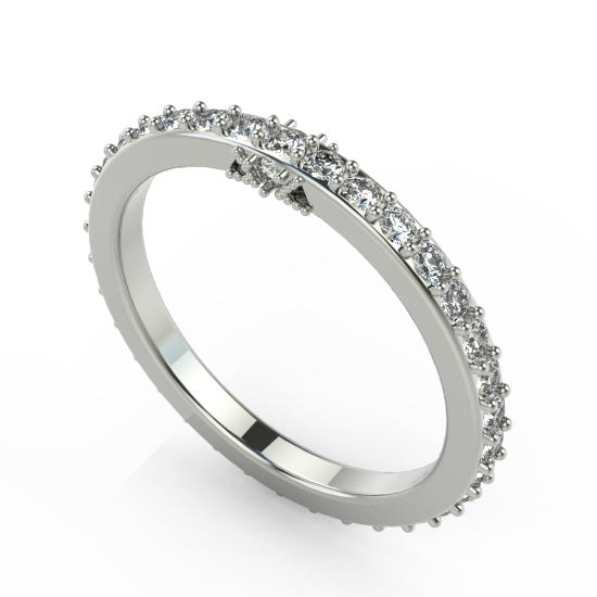 Solitaire Diamon Eternity Wedding Ring For Women