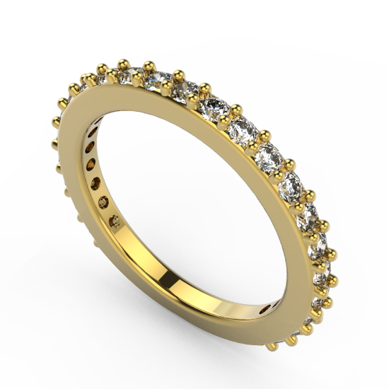 Solitaire Fancy Cut Diamon Eternity Wedding Ring