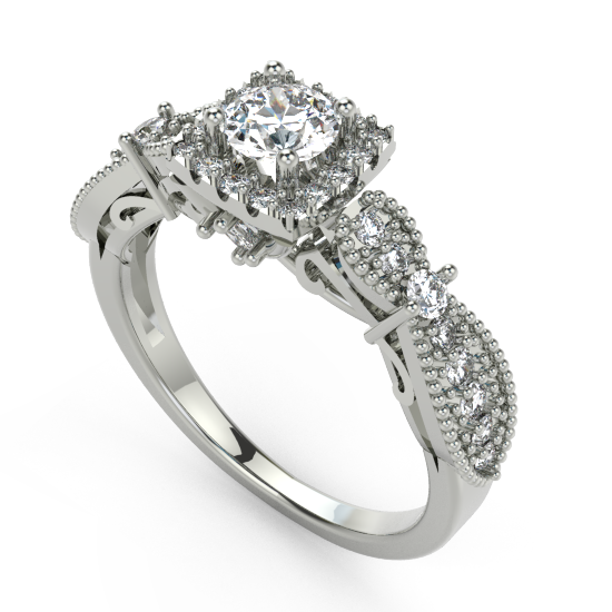 Halo Engagement Ring