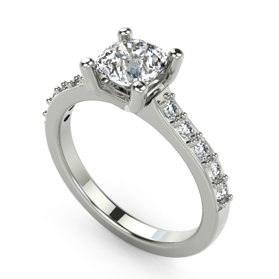 Attractive Cushion Cut Engagement Ring For Women
