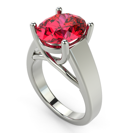 Red Color Stone Ring For Women
