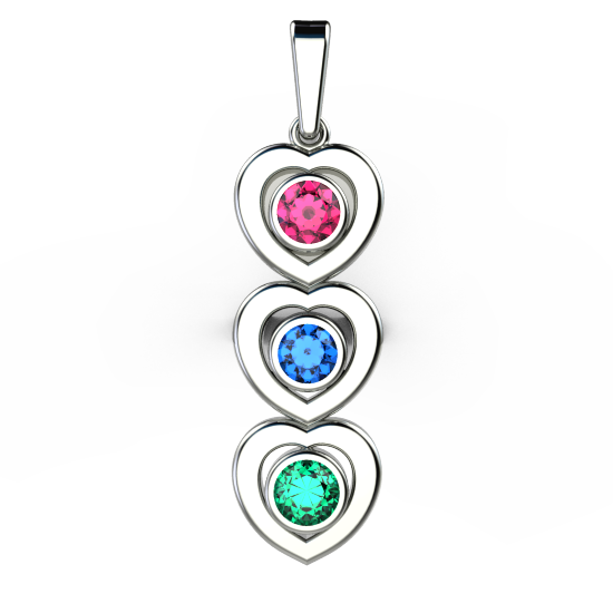 Hearts Pendant With 4 & 6 Prong