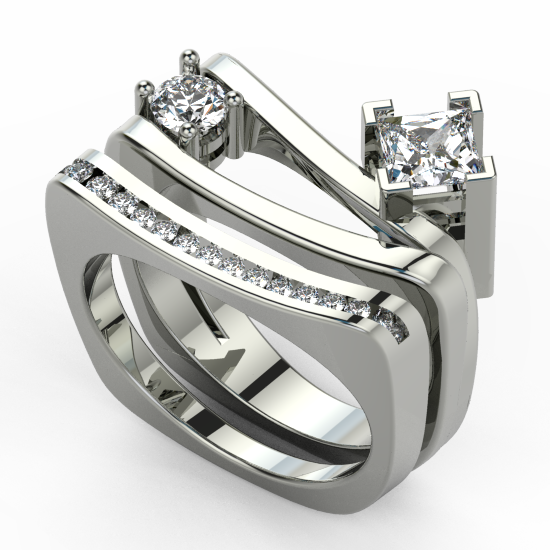 Smart Bridal Ring Set For Cuple