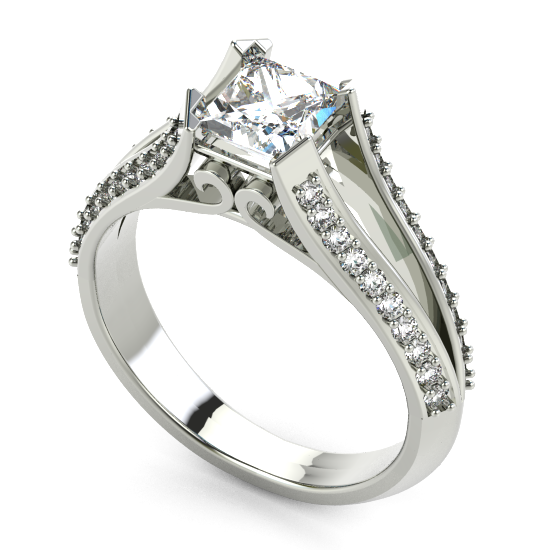 Smart Princess Cut Diamond Engagement Ring
